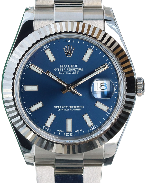 Rolex Datejust II 41MM Blue Dial Oyster Bracelet (116334)