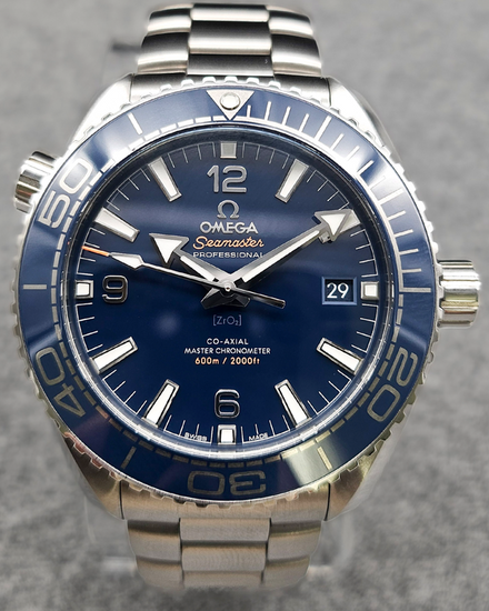 2018 Omega Seamaster Planet Ocean 600M 43.5MM Blue Dial Steel Bracelet (215.30.44.21.03.001)