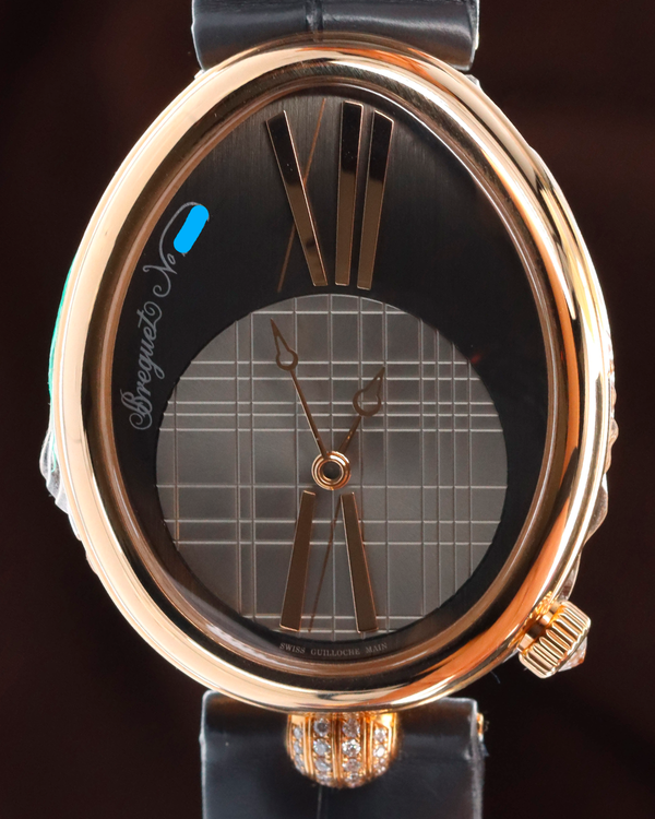 Breguet Reine De Naples 35MM Grey Dial Leather Strap (8968BR/X1/986/0D0D)