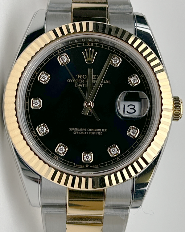 2023 Rolex Datejust 41MM Black Dial Two-Tone Oyster Bracelet (126333)