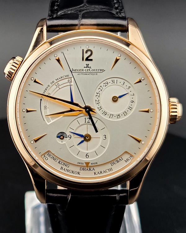 Jaeger-LeCoultre Master Geographic 39MM Silver Dial Aftermarket Leather Strap (Q1422521)