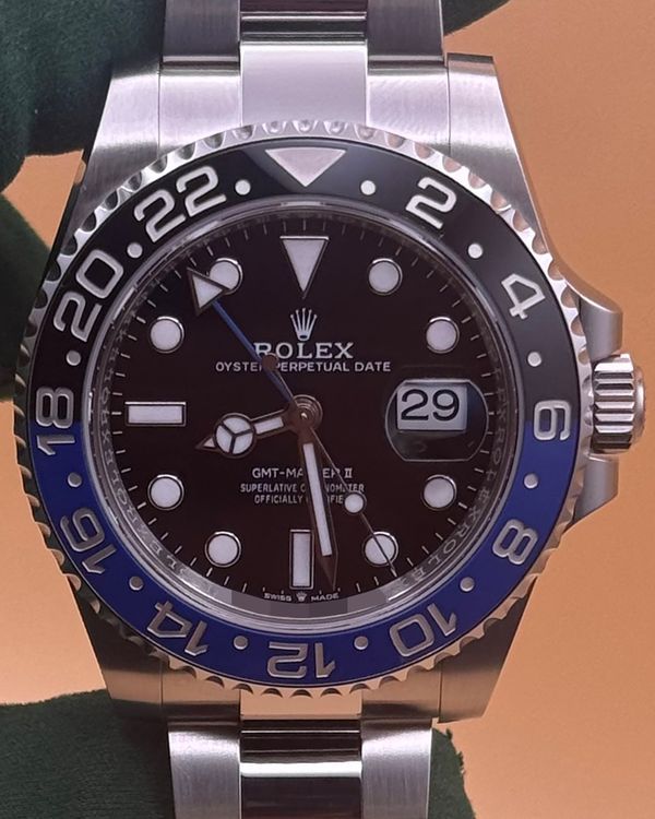 (angie) Rolex GMT-Master II "Batman" 40MM Black Dial Oyster Bracelet (126710BLNR)