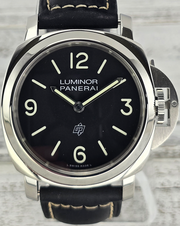 (angie) 2020 Panerai Luminor Base Logo 44MM Black Dial Leather Strap (PAM01086)