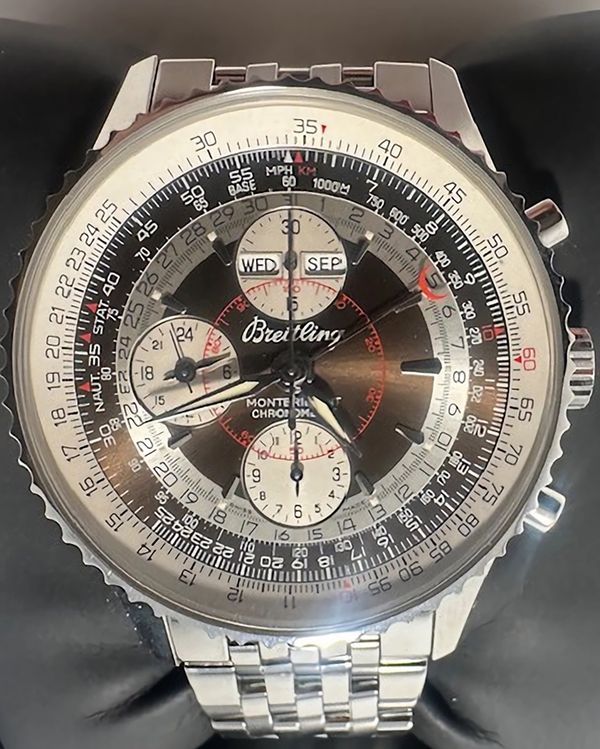 Breitling Montbrillant Datora 43MM Brown Dial Steel Bracelet (A21330)