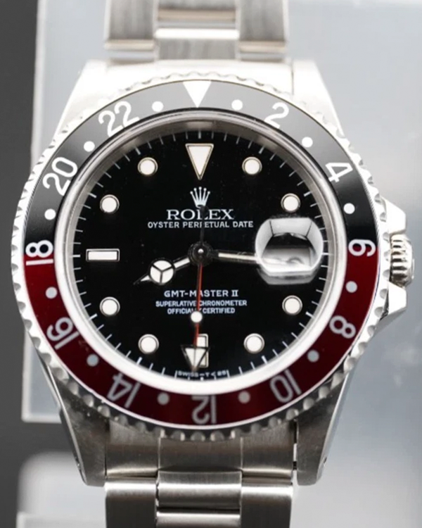1996 Rolex GMT-Master II "Coke" 40MM Black Dial Oyster Bracelet (16710)