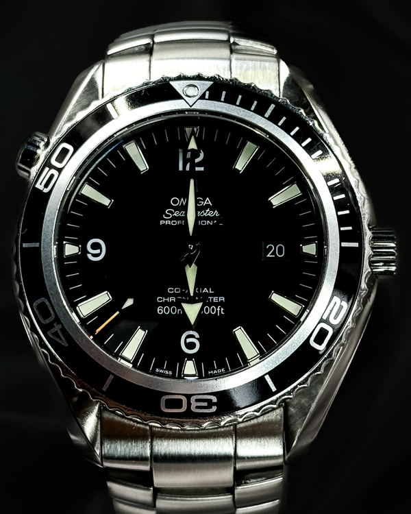 No Reserve - Omega Seamaster Planet Ocean 600M 45MM Black Dial Steel Bracelet (2200.50.00)