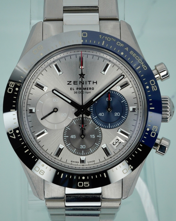 2022 Zenith Chronomaster Sport 41MM Silver Dial Steel Bracelet (03.3103.3600/69.M3100)