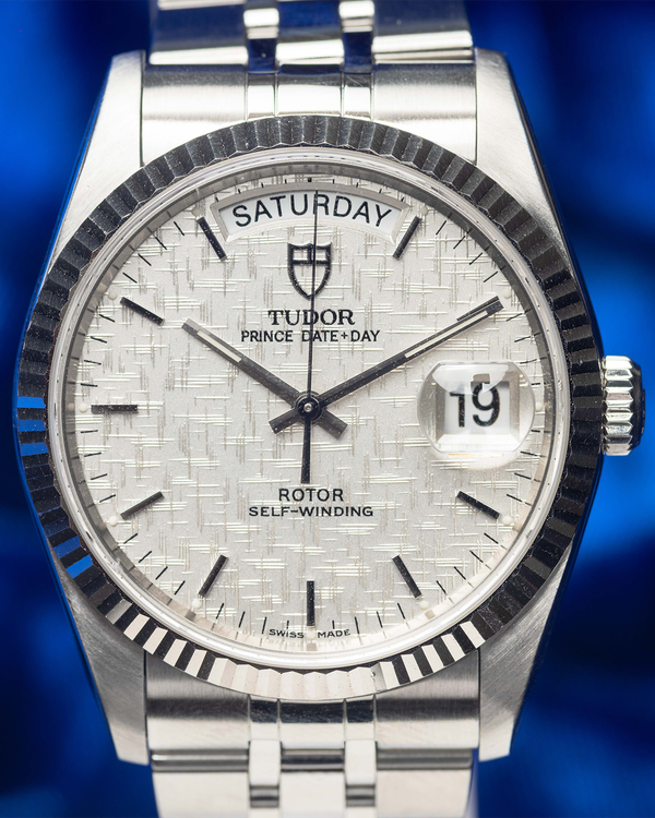 No Reserve - Tudor Prince Date Day 38MM Meteorite Dial Steel Bracelet (76214)