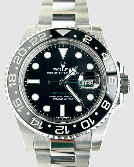 2010 Rolex GMT-Master II 40MM Black Dial Oyster Bracelet (116710LN)