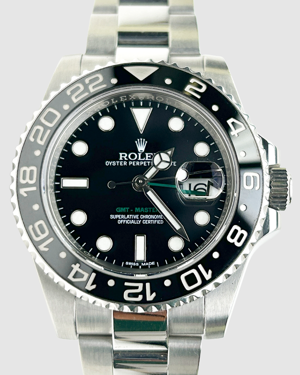 2010 Rolex GMT-Master II 40MM Black Dial Oyster Bracelet (116710LN)