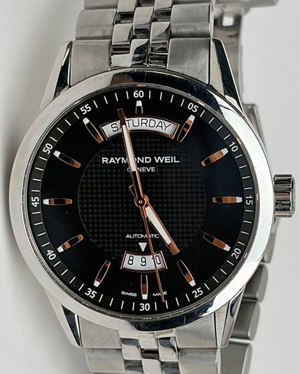 2014 Raymond Weil Freelancer 42MM Black Dial Steel Bracelet (2720-STS-20021)