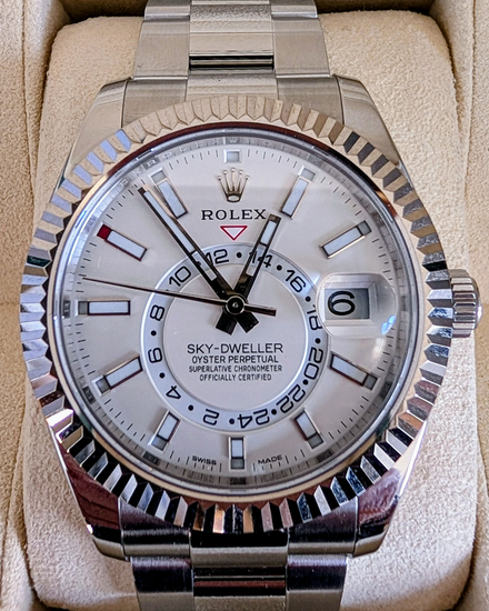 2019 Rolex Sky-Dweller 42MM White Dial Oyster Bracelet (326934)