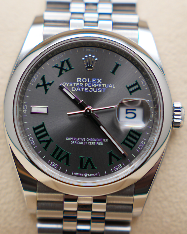 2024 Rolex Datejust "Wimbledon" 36MM Slate Dial Jubilee Bracelet (126200)