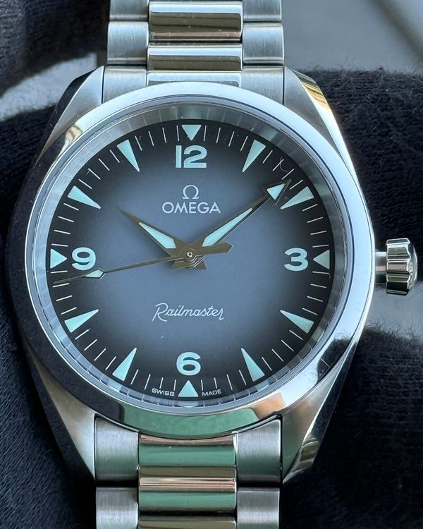 2025 Omega Seamaster Railmaster 38MM Grey Dial Steel Bracelet (235.10.38.20.06.001)