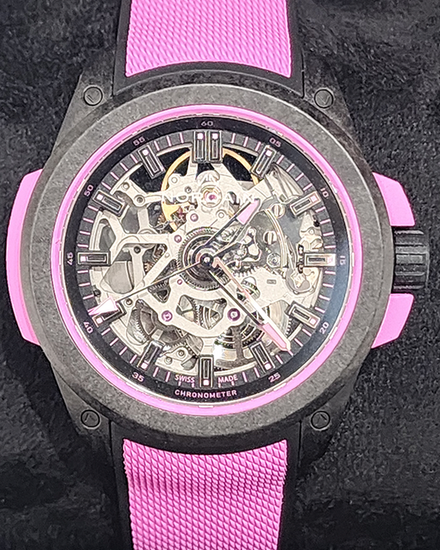 2025 Norqain Wild One Hyper Pink 39MM Skeleton Dial Rubber Strap (N3001.07Q04.B03)