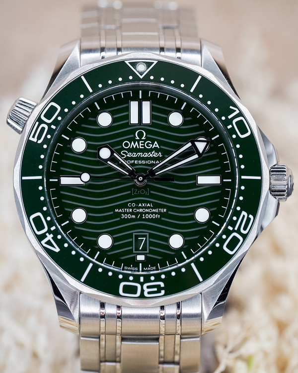 2025 Omega Seamaster Diver 300M 42MM Green Dial Steel Bracelet (210.30.42.20.10.001)