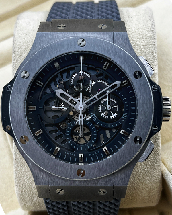 2012 Hublot Big Bang Aero Bang "Tungsten" L. E. 44MM Skeleton Dial Rubber Strap (310.KX.1140.RX)