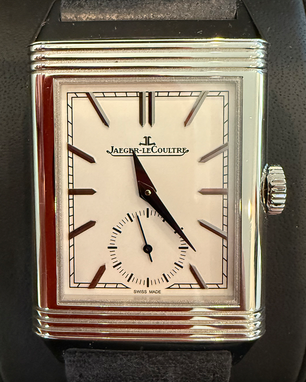No Reserve - 2024 Jaeger-LeCoultre Reverso Tribute Monoface Small Seconds 27.4MM Silver Dial Textile Strap (Q713842J)