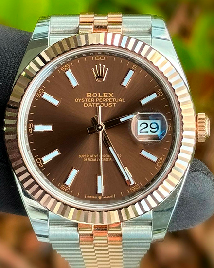 2024 Rolex Datejust 41MM Chocolate Dial Two-Tone Jubilee Bracelet (126331)