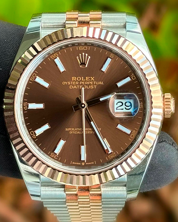 2024 Rolex Datejust 41MM Chocolate Dial Two-Tone Jubilee Bracelet (126331)