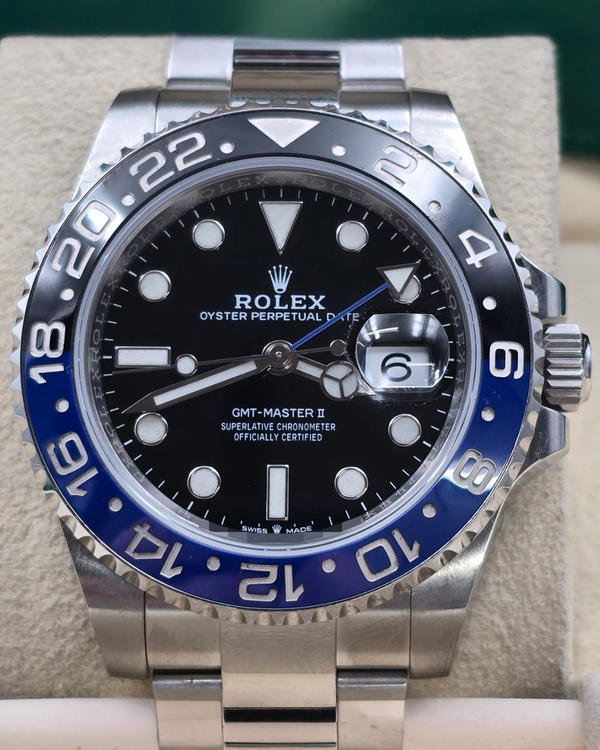 2022 Rolex GMT-Master II "Batman" 40MM Black Dial Oyster Bracelet (126710BLNR)