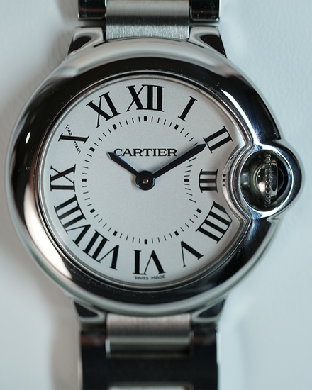 2017 Cartier Ballon Bleu 28MM Quartz Silver Dial Steel Bracelet (W69010Z4)