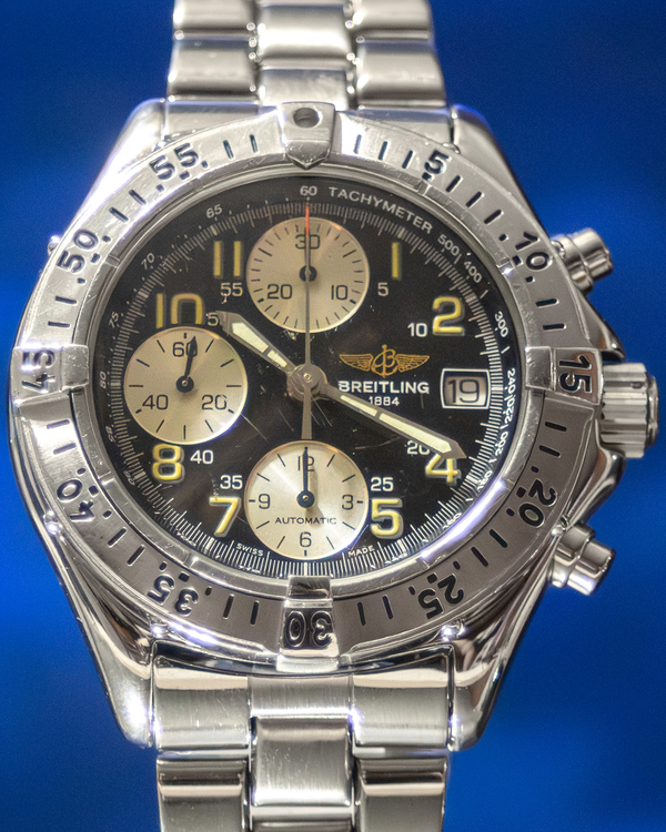 No Reserve - Breitling Colt Chronograph 41MM Black Dial Steel Bracelet (A13035)