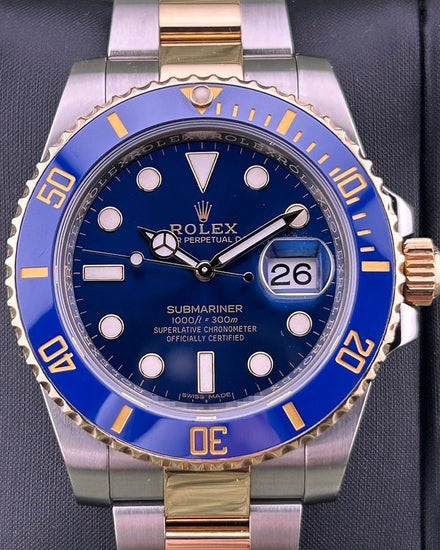 2016 Rolex Submariner Date "Bluesy" 40MM Blue Dial Two-Tone Oyster Bracelet (116613LB)