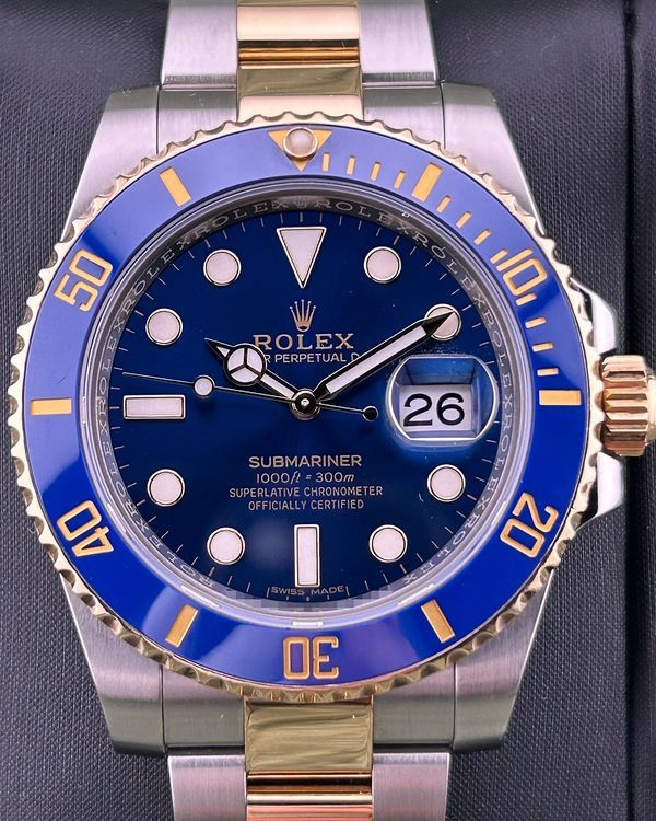 2016 Rolex Submariner Date "Bluesy" 40MM Blue Dial Two-Tone Oyster Bracelet (116613LB)