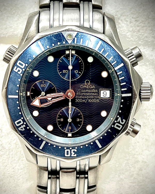 2005 Omega Seamaster Diver 300M 41.5MM Blue Dial Titanium Bracelet (2298.80.00)