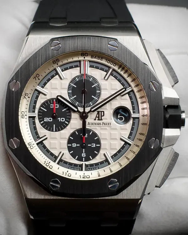 2016 Audemars Piguet Royal Oak Offshore Chronograph "Panda" 44MM White Dial Rubber Strap (26400SO.OO.A002CA.01)