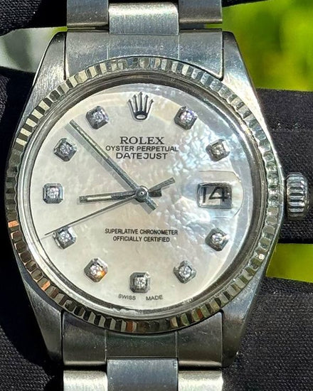 Rolex Datejust 36MM Aftermarket Mother Of Pearl Dial Oyster Bracelet (1601)