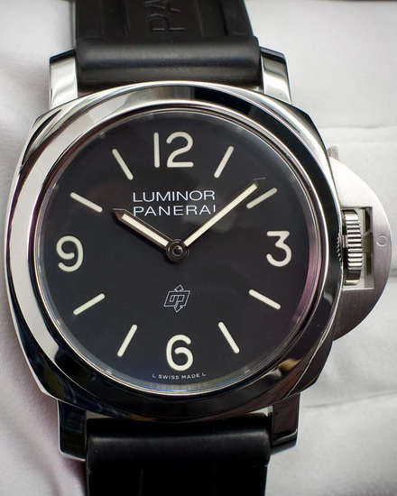 2020 Panerai Luminor Base Logo 44MM Black Dial Rubber Strap (PAM01086)