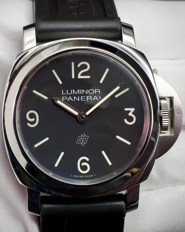 2020 Panerai Luminor Base Logo 44MM Black Dial Rubber Strap (PAM01086)