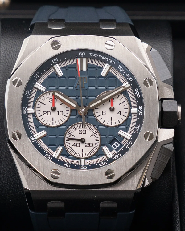 Audemars Piguet Royal Oak Offshore Chronograph 43MM Blue Dial Rubber Strap (26420TI.OO.A027CA.01)