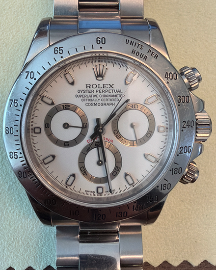 2007 Rolex Cosmograph Daytona 40MM White Dial Oyster Bracelet (116520)