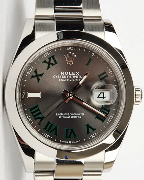 2022 Rolex Datejust "Wimbledon" 41MM Slate Dial Oyster Bracelet (126300)