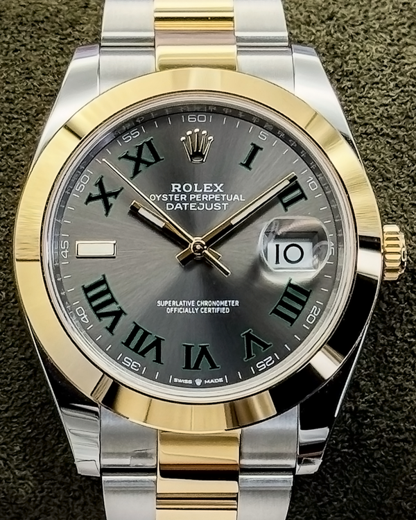 2022 Rolex Datejust "Wimbledon" 41MM Slate Dial Two-Tone Oyster Bracelet (126303)