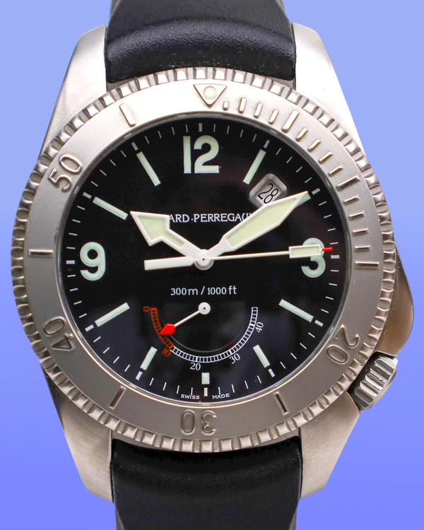 Girard Perregaux Sea Hawk II 42MM Black Dial Rubber Strap (4990)