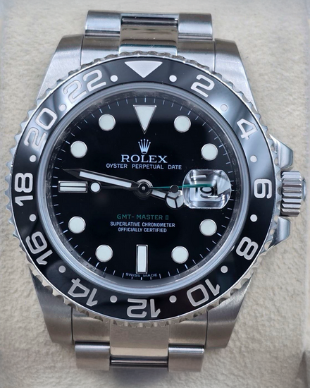 2009 Rolex GMT-Master II 40MM Black Dial Oyster Bracelet (116710)
