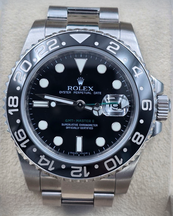 2009 Rolex GMT-Master II 40MM Black Dial Oyster Bracelet (116710)
