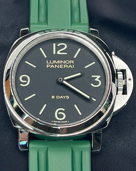 2015 Panerai Luminor Base 8 Days 44MM Black Dial Rubber Strap (PAM00560)