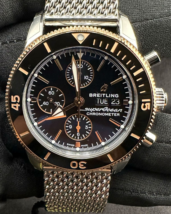 2025 Breitling Superocean Heritage II Chronograph 44MM Black Dial Steel Bracelet (U13313121B1A1)