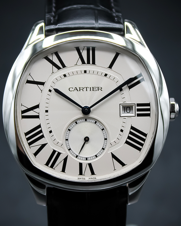 2021 Cartier Drive De Cartier 41MM Silver Dial Leather Strap (WSNM0015)
