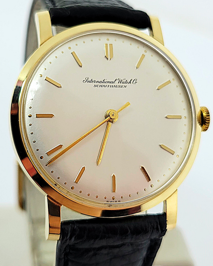 IWC Schaffhausen Vintage Classic 33.5MM White Dial Aftermarket Leather Strap (1405)