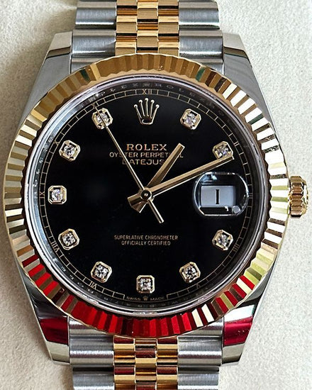 2025 Rolex Datejust 41MM Black Dial Two-Tone Jubilee Bracelet (126333)