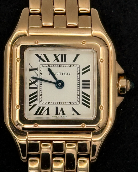 2024 Cartier Panthère De Cartier 23MM Quartz Silver Dial Rose Gold Bracelet (WGPN0040)