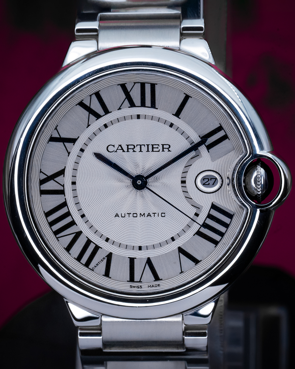 2015 Cartier Ballon Bleu 42MM Silver Dial Steel Bracelet (W69012Z4)