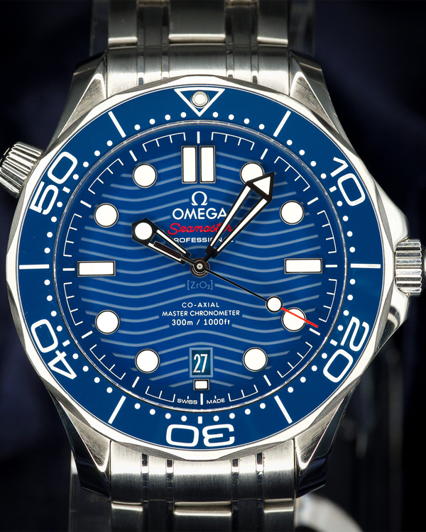 2022 Omega Seamaster Diver 300M 42MM Blue Dial Steel Bracelet (210.30.42.20.03.001)