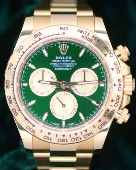 2025 Rolex Cosmograph Daytona 40MM Green "John Mayer" Dial Yellow Gold Oyster Bracelet (126508)